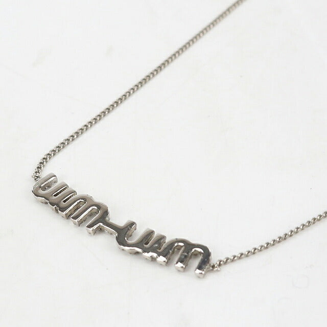 中古 ミュウミュウ ネックレス レディース ブランド MIUMIU クリスタル付 5IC058_2DNC_F0OKL シルバー アクセサリー USDMI120453011