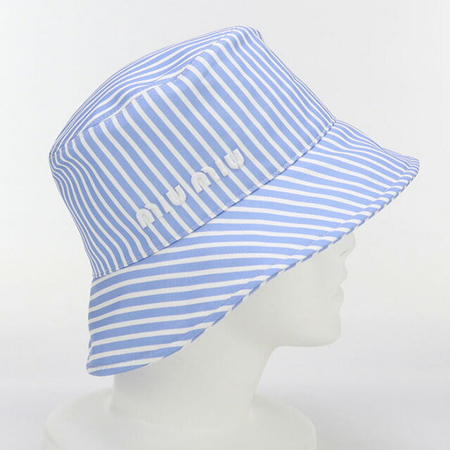 中古 ミュウミュウ ハット レディース ブランド MIUMIU バケットハット 5HC196 2DPN ブルー 帽子 USDMI94854011