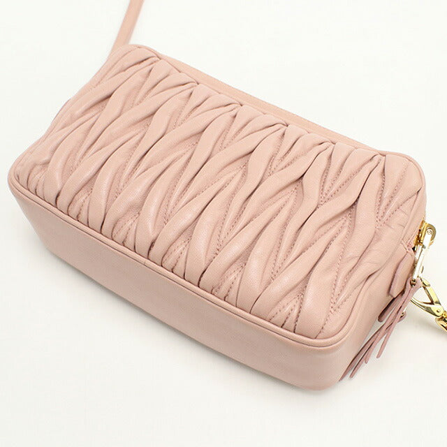 中古 ミュウミュウ 斜め掛け ショルダーバッグ レディース ブランド MIUMIU マテラッセ レザー 5BH539 ピンク バッグ USDMI95867011