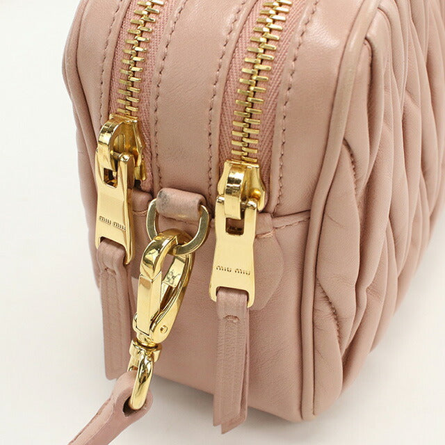 中古 ミュウミュウ 斜め掛け ショルダーバッグ レディース ブランド MIUMIU マテラッセ レザー 5BH539 ピンク バッグ USDMI95867011