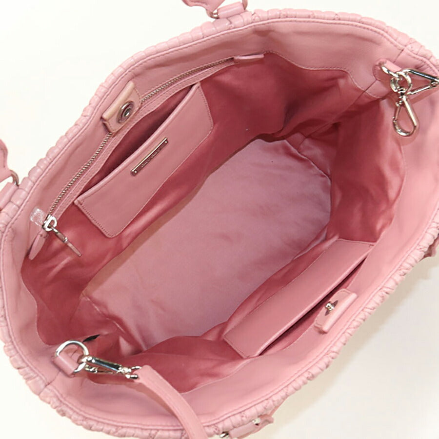 中古 ミュウミュウ トートバッグ レディース ブランド MIUMIU マテラッセ 2WAY レザー ピンク バッグ USDMI96905011