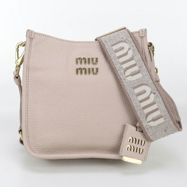 中古 ミュウミュウ 斜め掛け ショルダーバッグ レディース ブランド MIUMIU ヴィッテロダイノ レザー 5BC137 ピンク バッグ USDMI97946011
