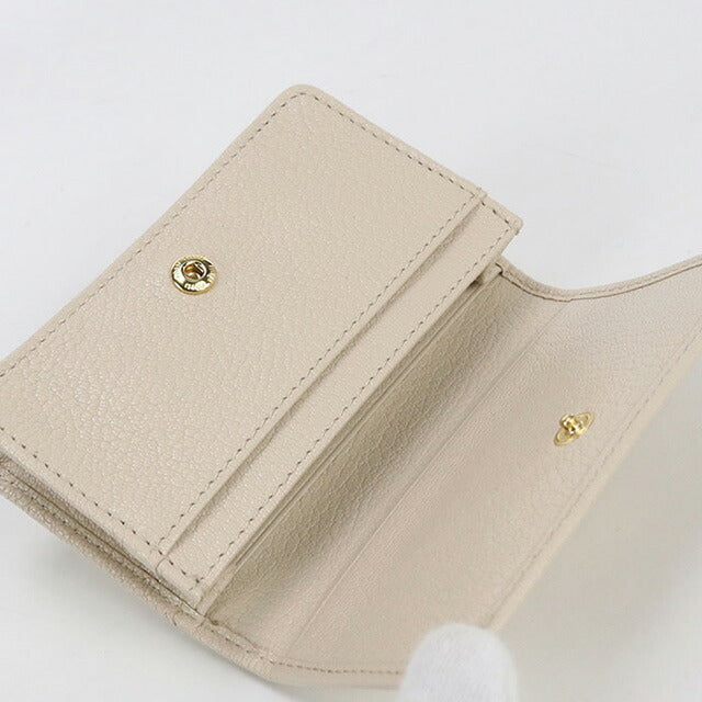 中古 ミュウミュウ 名刺入れ レディース ブランド MIUMIU レザー ベージュ 小物 USDMI99344011