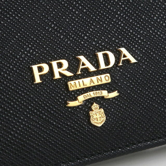 二手 Prada 双折钱包男女通用品牌 PRADA 黑色钱包 USDPR100322011