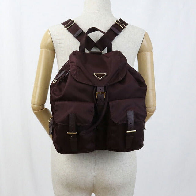 Used Prada Rucksack Unisex Brand PRADA Re-Nylon Backpack Brown Bag USDPR100378011