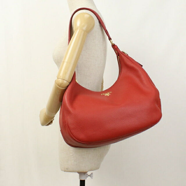 Used Prada shoulder bag ladies brand PRADA one shoulder leather B4311M red USDPR101311011