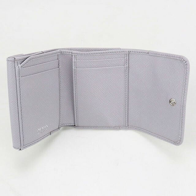 Used Prada Trifold Wallet Ladies Brand PRADA Saffiano Leather Saffiano Triangle Wallet Leather 1MH043 QHH F0ETB Purple USDPR101845011
