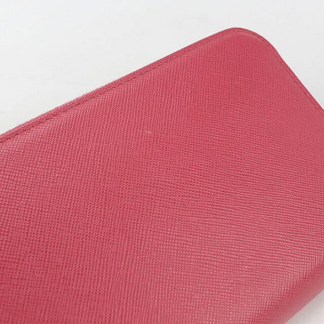中古 プラダ 長財布ラウンドファスナー レディース ブランド PRADA サフィアーノレザー ジップアラウンド長財布 レザー ピンク 財布 USDPR102988011