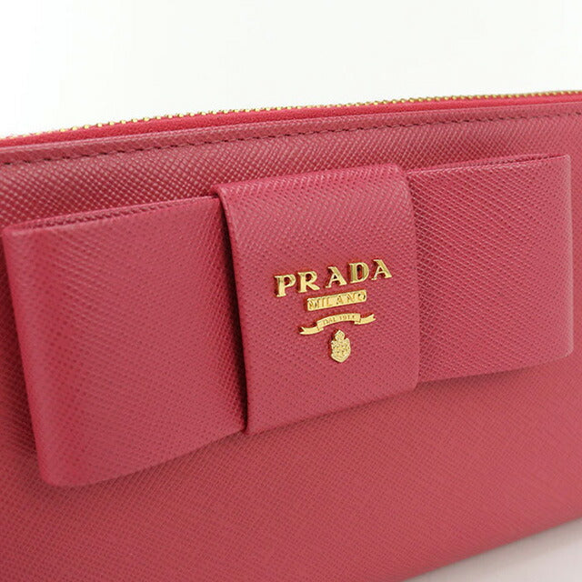 中古 プラダ 長財布ラウンドファスナー レディース ブランド PRADA サフィアーノレザー ジップアラウンド長財布 レザー ピンク 財布 USDPR102988011