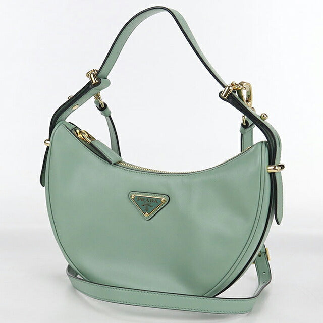 二手普拉达单肩包女士品牌 PRADA 2WAY 单肩包皮革 1BC194 绿色包 USDPR103412011