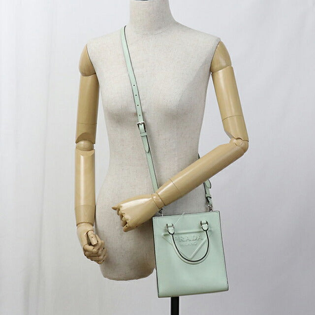 二手普拉达手提包女士品牌PRADA 2WAY手提包真皮1BA333绿包USDPR103444011