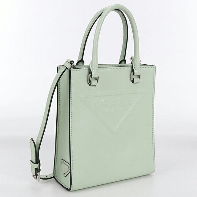 二手普拉达手提包女士品牌PRADA 2WAY手提包真皮1BA333绿包USDPR103444011