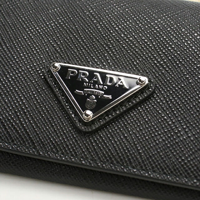 中古 プラダ 名刺入れ レディース ブランド PRADA サフィアーノトライアングル カードケース レザー 1MC110 QHH F0002 ブラック 小物 USDPR103646011