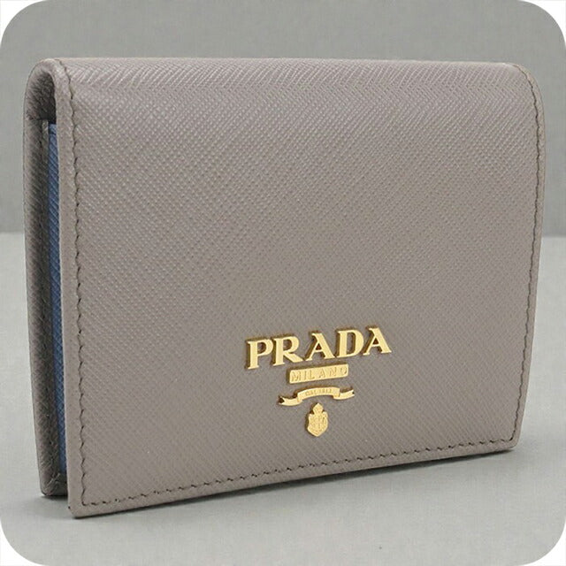 中古 プラダ 二つ折り財布 レディース ブランド PRADA サフィアノ
