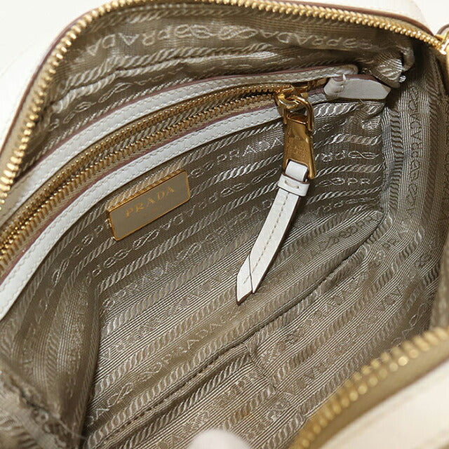 中古 プラダ 斜め掛け ショルダーバッグ レディース ブランド PRADA ロゴジャガード 1BH089 ベージュ バッグ USDPR104118011