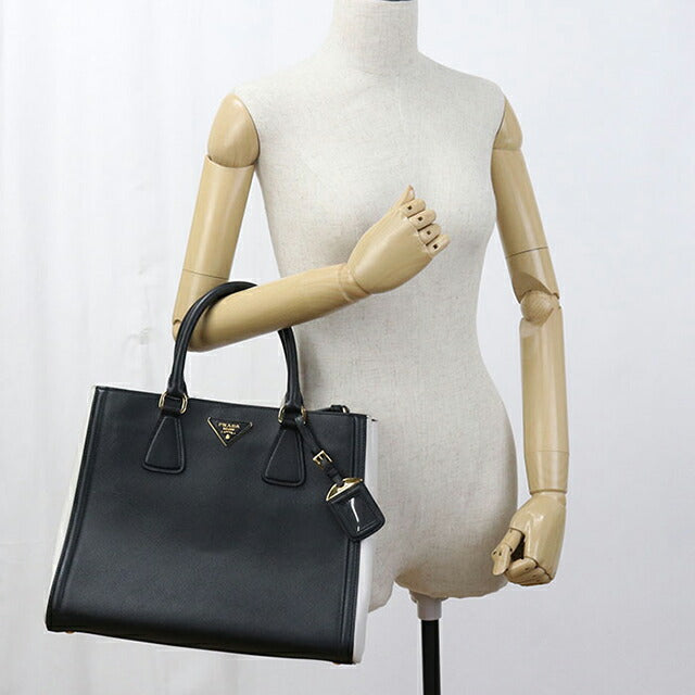 二手 Prada 手提包女士品牌 PRADA Galleria 2WAY 皮革 BN2608 黑色包 USDPR104463011