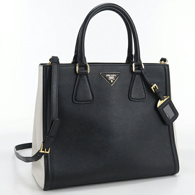 二手 Prada 手提包女士品牌 PRADA Galleria 2WAY 皮革 BN2608 黑色包 USDPR104463011