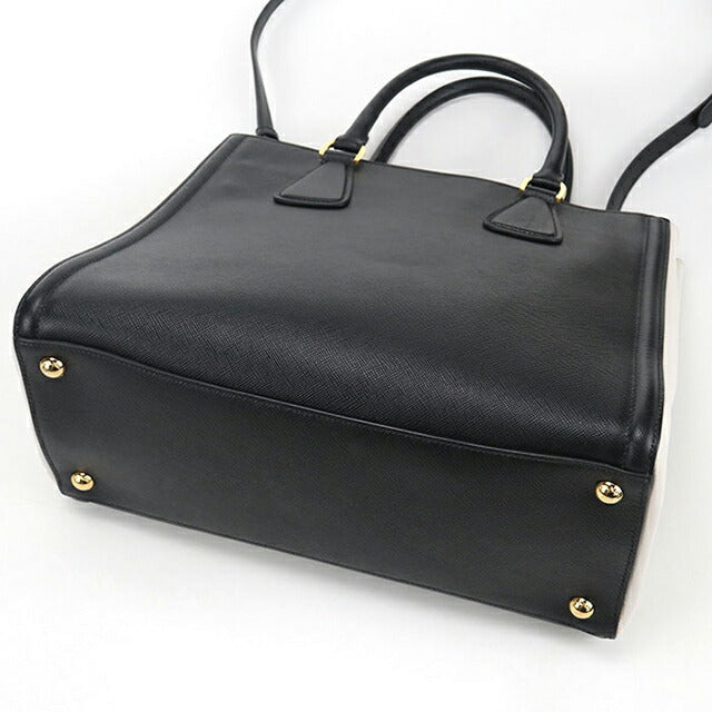 二手 Prada 手提包女士品牌 PRADA Galleria 2WAY 皮革 BN2608 黑色包 USDPR104463011