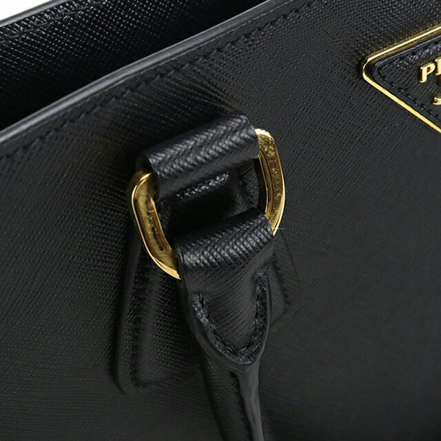 二手 Prada 手提包女士品牌 PRADA Galleria 2WAY 皮革 BN2608 黑色包 USDPR104463011