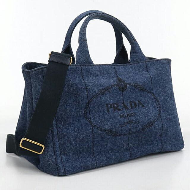 二手普拉达手提包女士品牌 PRADA Kanapa 2WAY 蓝色包 USDPR105929011