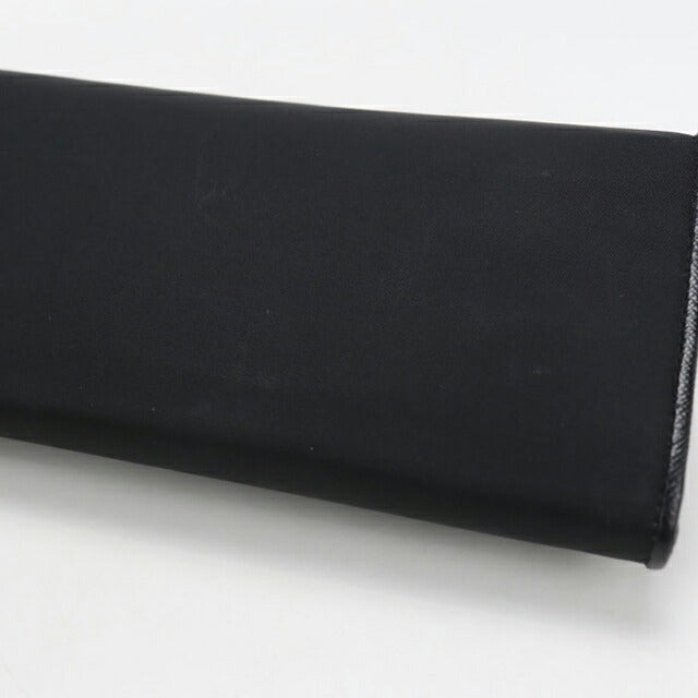 Used Prada long wallet with double fold coin purse ladies brand PRADA triangle long wallet leather 1MH132 UZ0 F0X3X black USDPR106274011