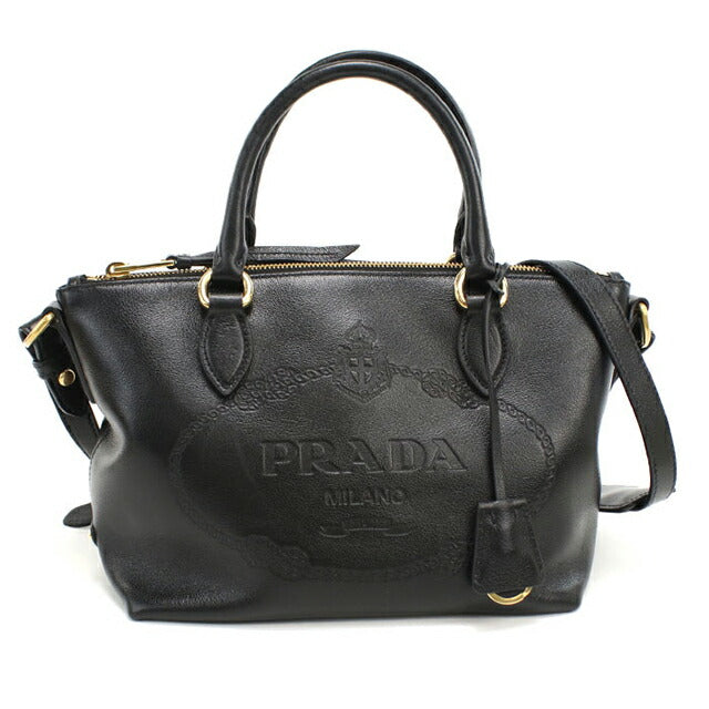 Used Prada handbag ladies brand PRADA 2WAY leather 1BA111 black USDPR107222011