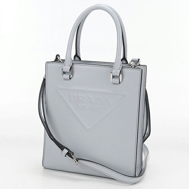 二手普拉达手提包女士品牌 PRADA 三角标志 2WAY 迷你皮革 1BA333 蓝色 USDPR107568011