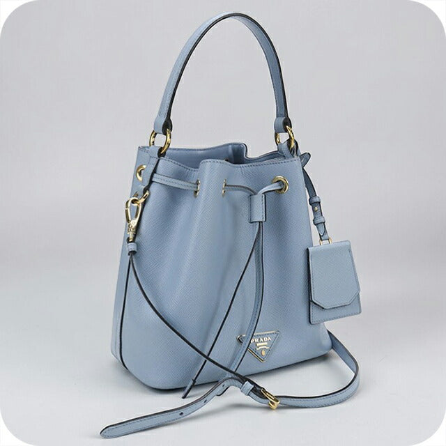 Used Prada handbag ladies brand PRADA saffiano leather 2WAY 1BE032 blue USDPR107743011