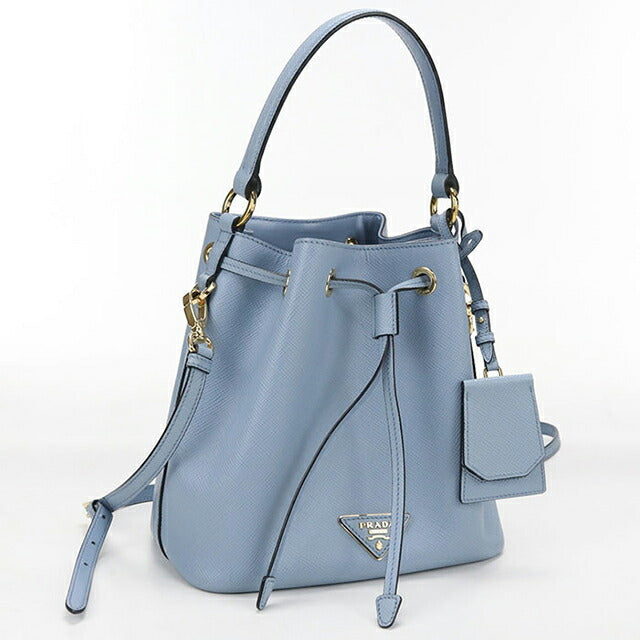 Used Prada handbag ladies brand PRADA saffiano leather 2WAY 1BE032 blue USDPR107743011