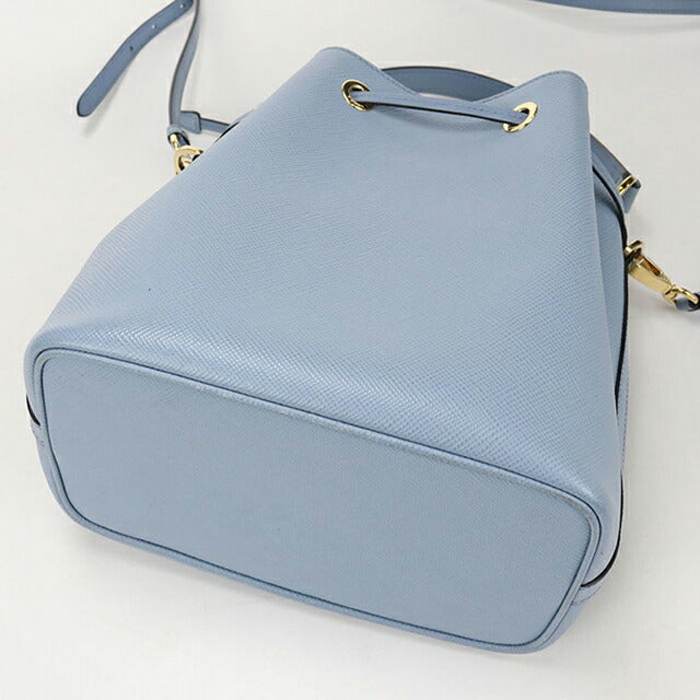Used Prada handbag ladies brand PRADA saffiano leather 2WAY 1BE032 blue USDPR107743011