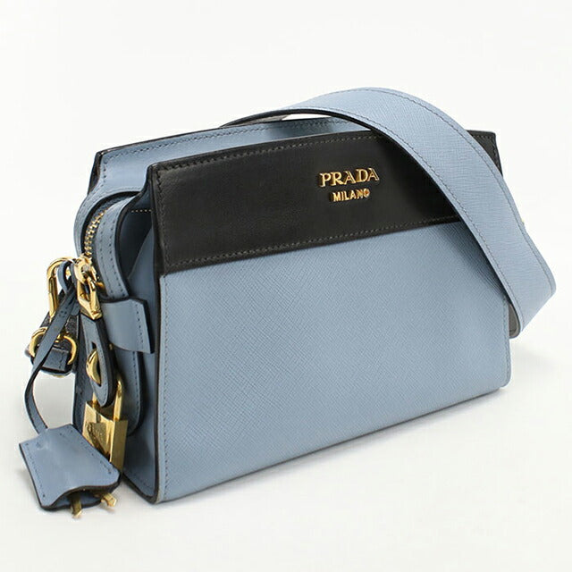 Used Prada shoulder bag ladies brand PRADA 2WAY leather blue USDPR108015011