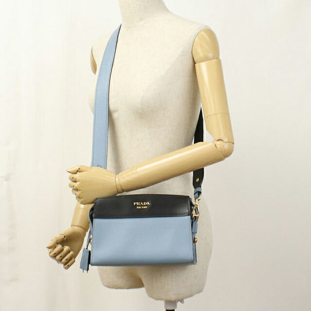 Used Prada shoulder bag ladies brand PRADA 2WAY leather blue USDPR108015011