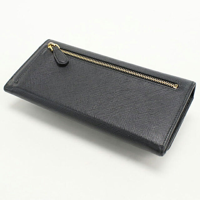 中古 プラダ 長財布二折 レディース ブランド PRADA サフィアーノレザー レザー 1MH132 ブラック USDPR108606011
