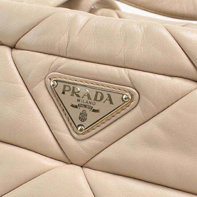 Used Prada tote bag ladies brand PRADA 2WAY leather beige USDPR108820011