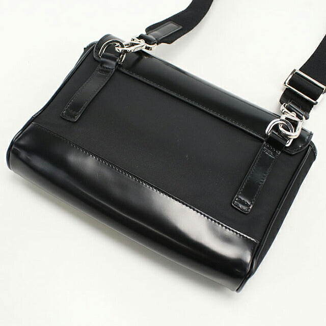 中古 プラダ 斜め掛け ショルダーバッグ メンズ ブランド PRADA レザー ブラック USDPR109398011