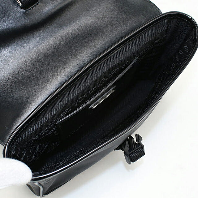 中古 プラダ 斜め掛け ショルダーバッグ メンズ ブランド PRADA レザー ブラック USDPR109398011