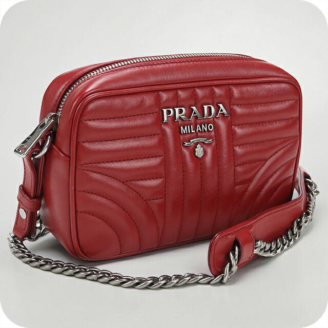 PRADA ショルダーバッグ　チェーンバッグ　プラダ　クラッチ　オレンジ　レッド VINTAGE PRADA/プラダ】mini shoulder 2way nylon（ショルダーバッグ
