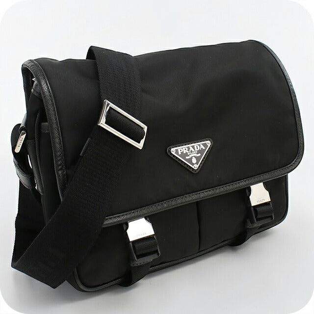 中古 プラダ 斜め掛け ショルダーバッグ メンズ ブランド PRADA ブラック USDPR109816011