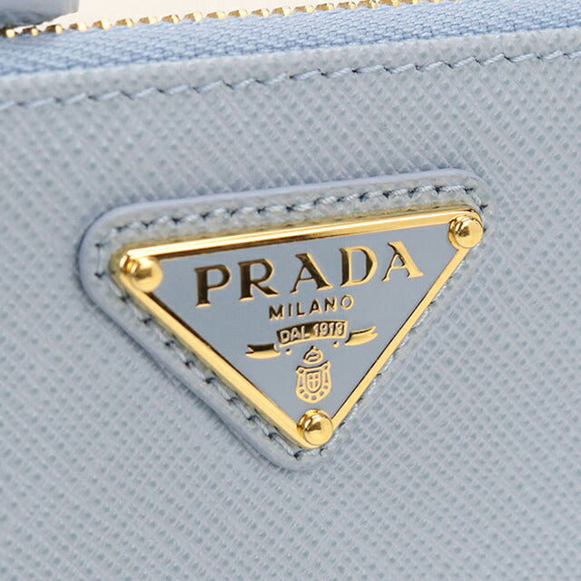 Used Prada Coin Case Ladies Brand PRADA Printed Saffiano Leather Card Case 1MC086 2IGZ F0076 Blue USDPR109824011