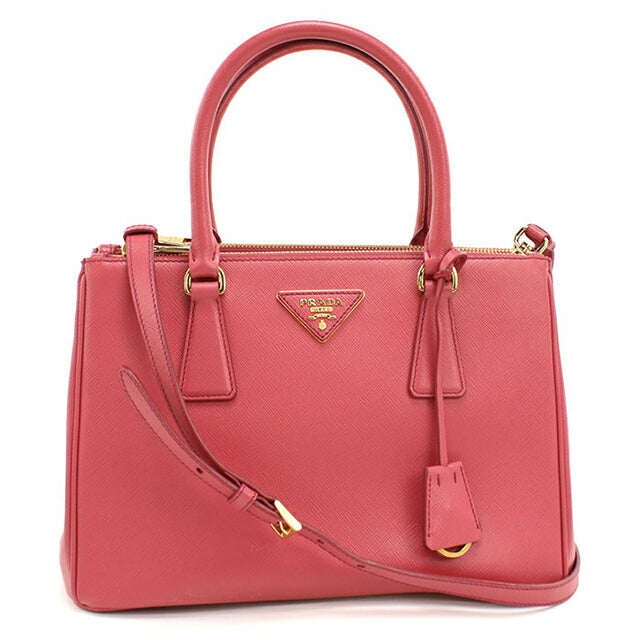 中古 プラダ トートバッグ レディース ブランド PRADA ガレリア 2WAY レザー ピンク USDPR109858011