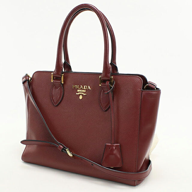 中古 プラダ トートバッグ レディース ブランド PRADA 2WAY 1BA113 ワインレッド USDPR111769011