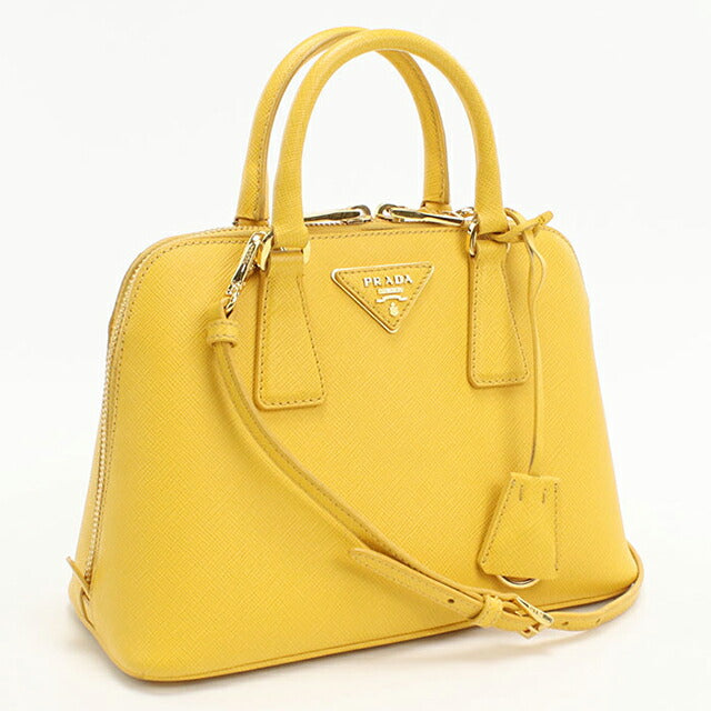中古 プラダ ハンドバッグ レディース ブランド PRADA サフィアーノレザー ミニ バッグ レザー BL0838 イエロー USDPR111870011