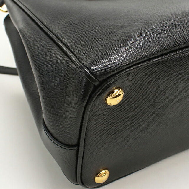 中古 プラダ トートバッグ レディース ブランド PRADA ガレリア ミディアムバッグ 1BA863 ブラック USDPR111933011