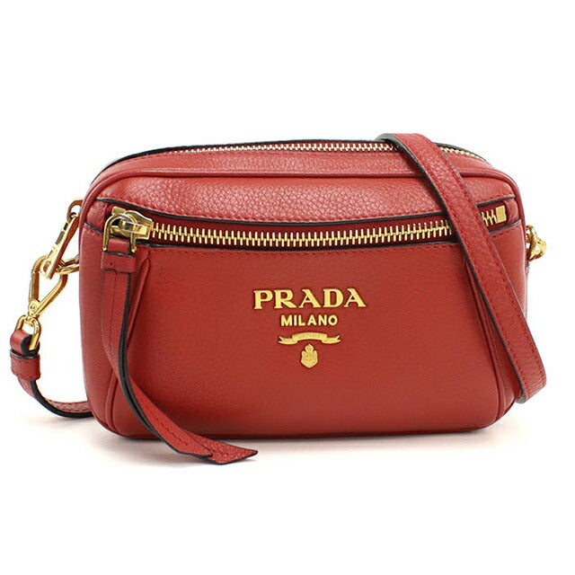 中古 プラダ ショルダーバッグ レディース ブランド PRADA 2WAY レザー 1BL006 レッド USDPR112545011
