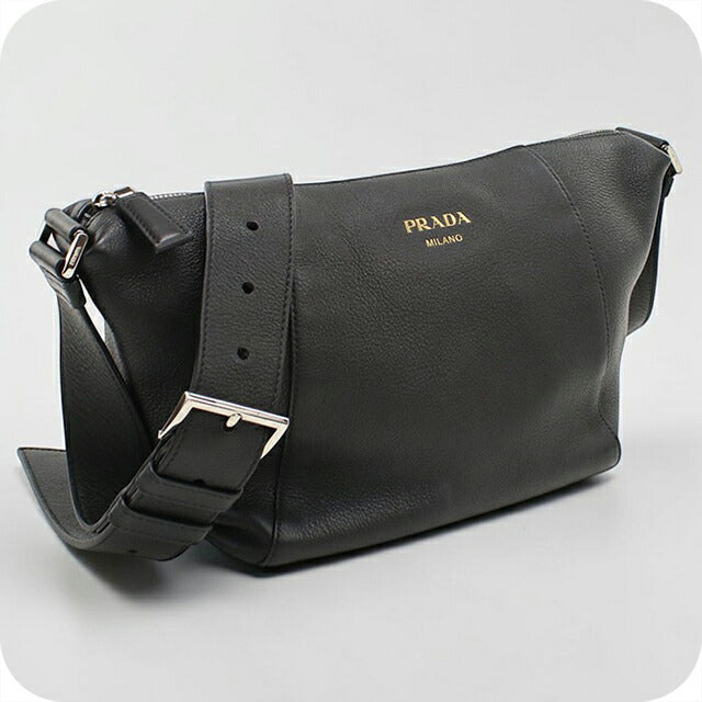 中古 プラダ 斜め掛け ショルダーバッグ メンズ ブランド PRADA 2VH178 2CYS F0002 ブラック USDPR112994011