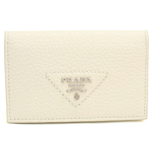 中古 プラダ 名刺入れ レディース ブランド PRADA レザー カードケース レザー 1MC110 ホワイト USDPR113059011