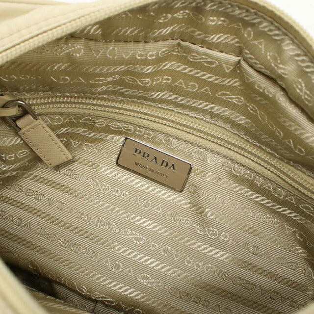 中古 プラダ 斜め掛け ショルダーバッグ レディース ブランド PRADA ショルダーバッグ 1BC167 RV44 F0F24 ベージュ USDPR113477011