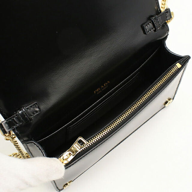 中古 プラダ ショルダーバッグ レディース ブランド PRADA チェーン 1BD350 ブラック USDPR113542011