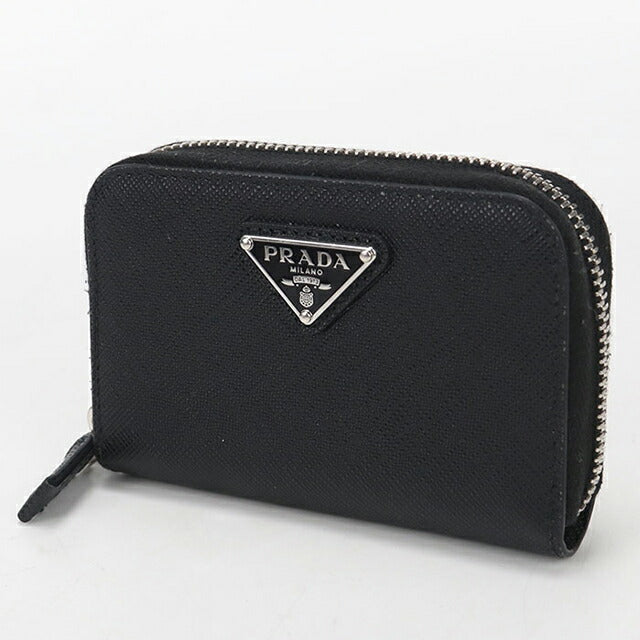 中古 プラダ 小銭入れ レディース ブランド PRADA サフィアーノレザー コインケース レザー ブラック USDPR113621011