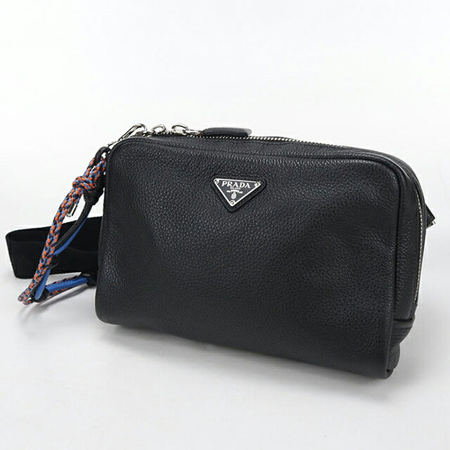 中古 プラダ ショルダーバッグ メンズ ブランド PRADA ヴィッテロダイノレザー レザー 2VH181 2BBE F0002 ブラック USDPR113720011